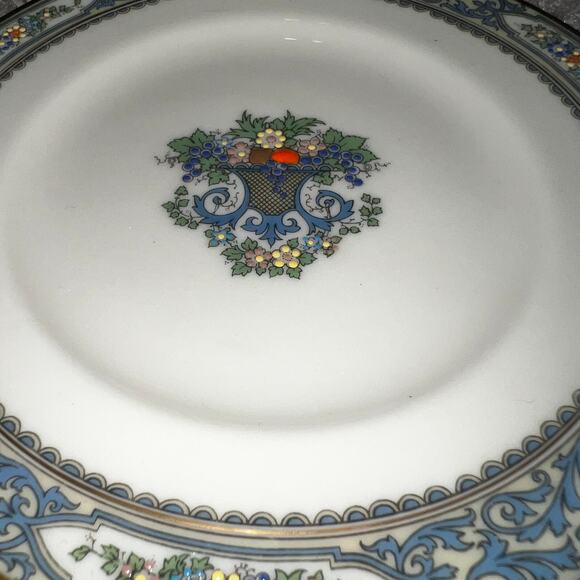 Lenox Autumn Collection bread plate set of 4 Blue and Gold fine Dinnerware - Picture 6 of 7